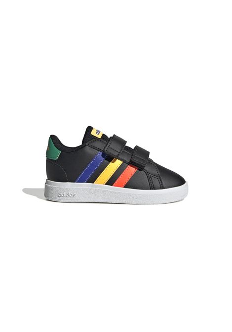 Adidas Grand Court Lifestyle Hook And Loop Shoes Black Multicolor Infant ADIDAS CORE | Sneakers | HP8918-